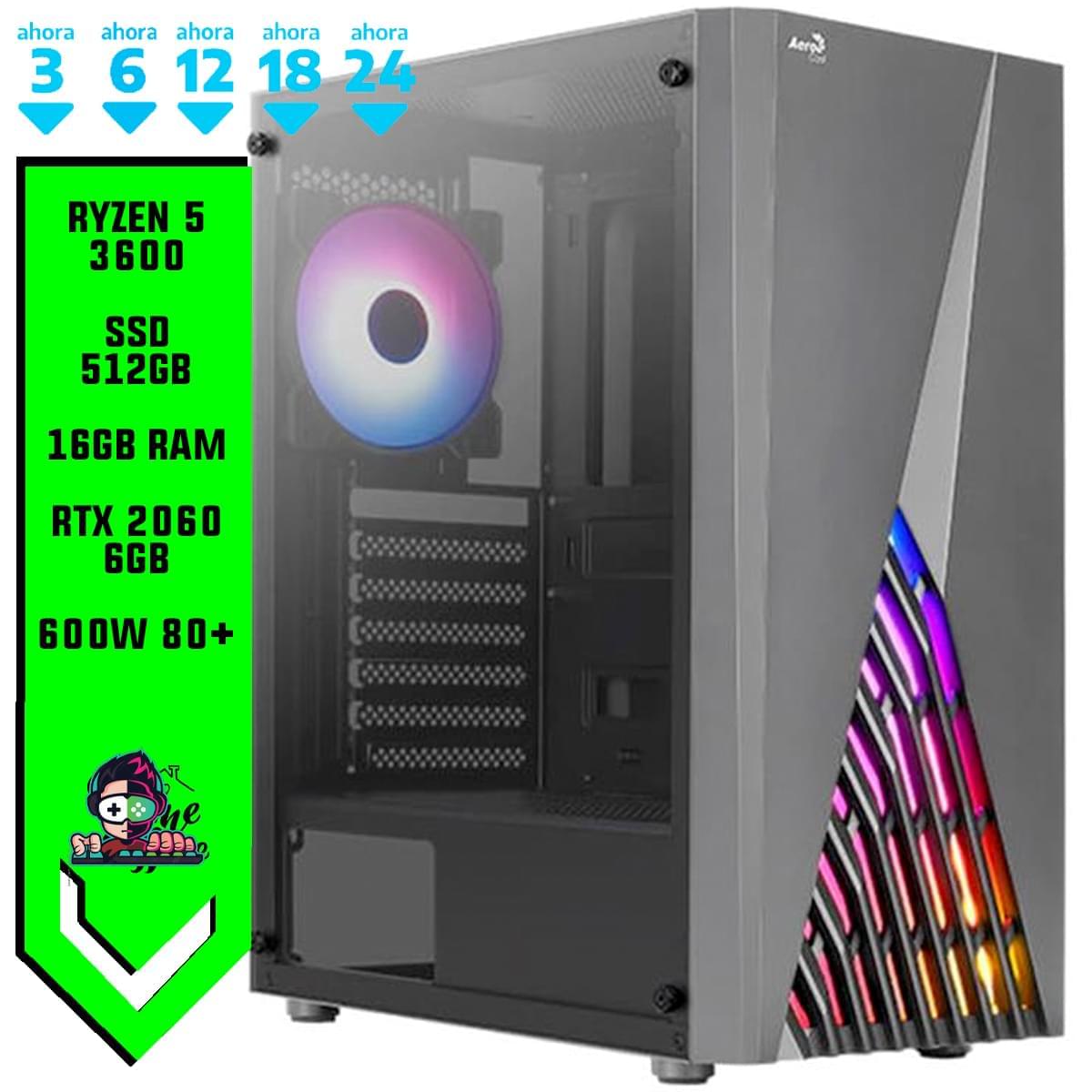 Pc Gamer Ryzen 3600 + 16Gb + Gtx 2060 + 512Gb